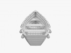 Viejo bote de remos Modelo 3D