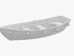 Viejo bote de remos Modelo 3D