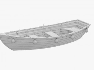 Viejo bote de remos Modelo 3D