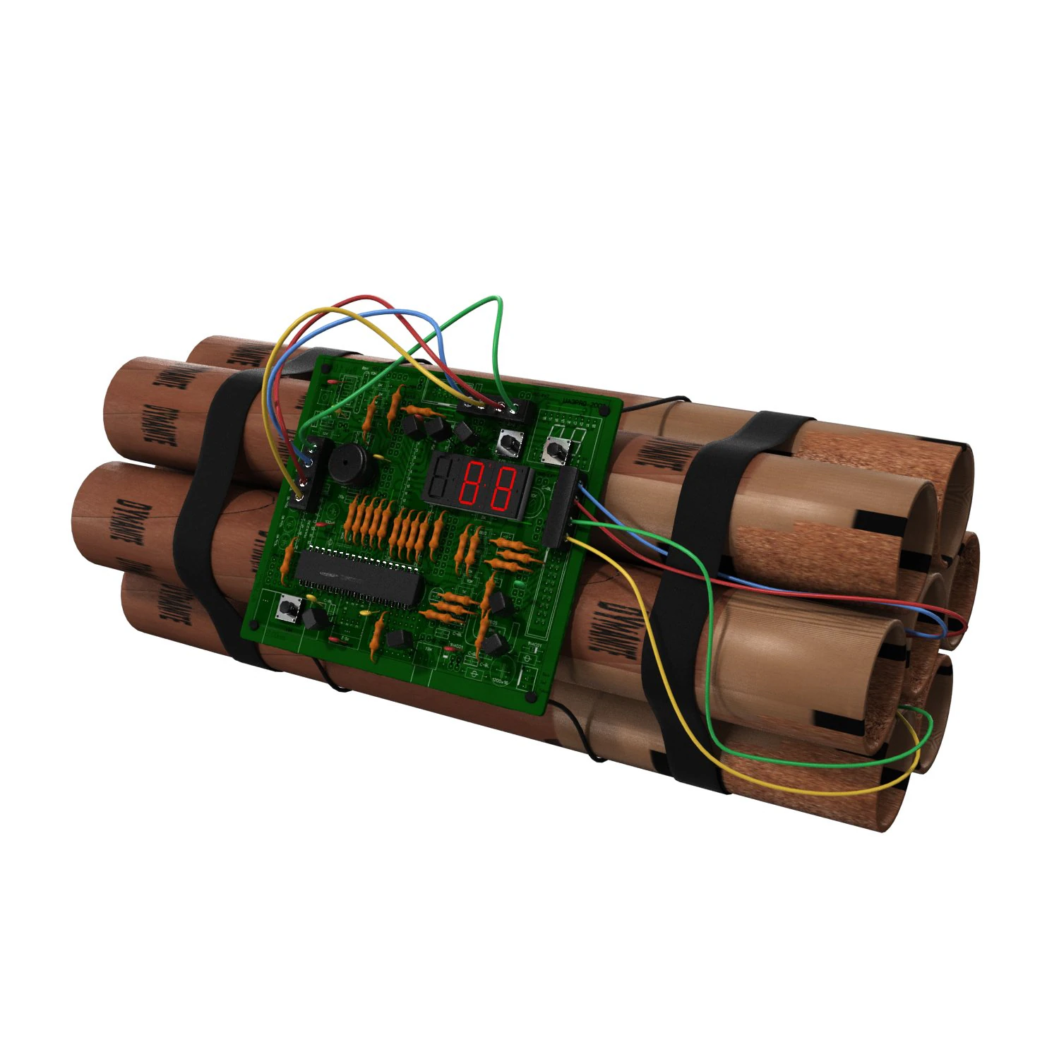 Dynamite 3D Model .c4d .max .obj .3ds .fbx .stl .blend 