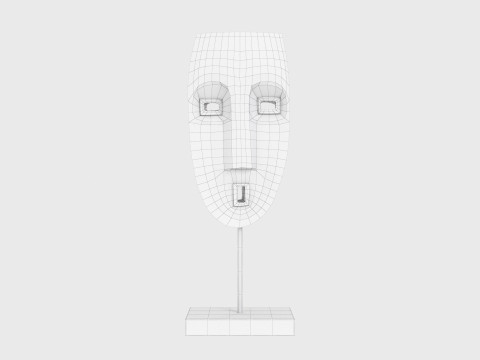 Big African Design Mask 3D Model