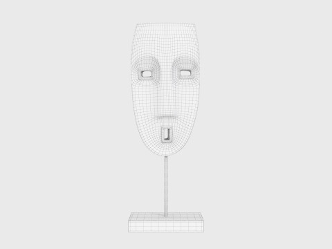 Big African Design Mask 3D Model