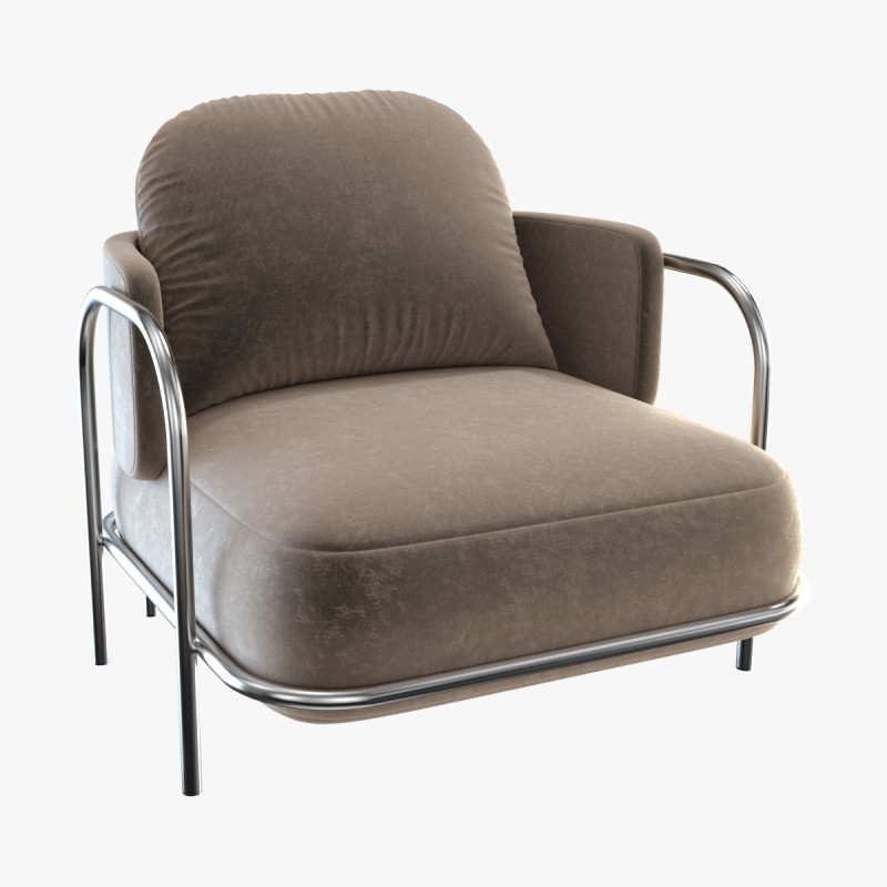 Gaston Armchair 3D Model .c4d .max .obj .3ds .fbx .stl .blend 