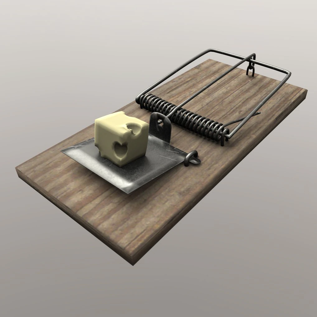 mouse trap 3D Model .c4d .max .obj .3ds .fbx .stl .blend