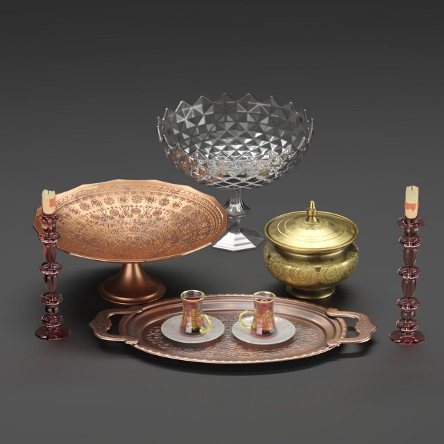 decorative items 3D Model .c4d .max .obj .3ds .fbx .stl .blend 
