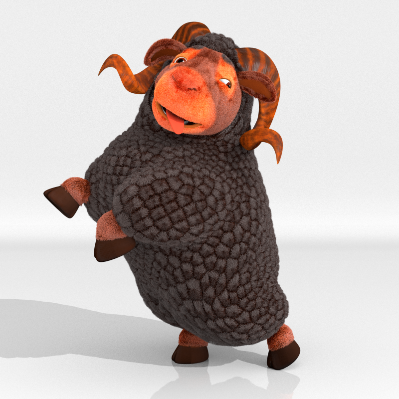Sheep ram 3D Model .c4d .max .obj .3ds .fbx .stl .blend 