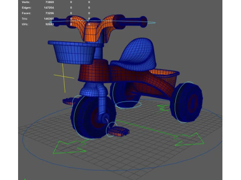 三轮车 3D 模型