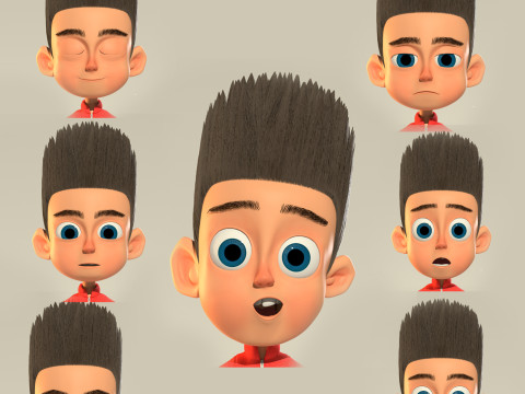 Lucas 3D Stylized Boy Character for Animation Games 3D Modell