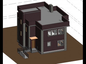 3 storey house 3D मॉडल
