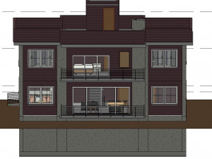 3 storey house 3D Модель