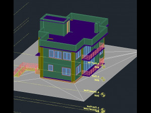 3 storey house 3D Модель