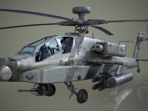 ah-64d apache longbow low poly 3Dモデル