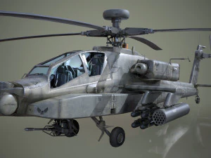 ah-64d apache longbow low poly 3D Model
