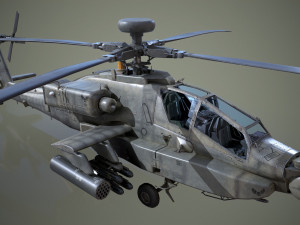 ah-64d apache longbow low poly 3D 모델