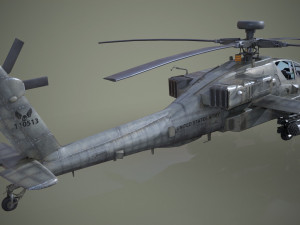 ah-64d apache longbow low poly 3D 모델