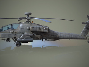 ah-64d apache longbow low poly 3D 모델