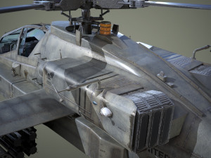 ah-64d apache longbow low poly 3D 모델