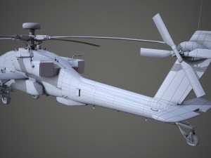 ah-64d apache longbow low poly 3D 모델