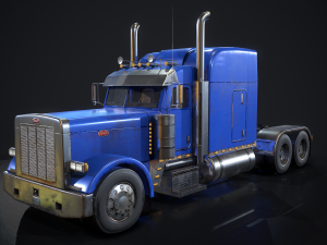 american peterbilt truck - lowpoly 3D Model