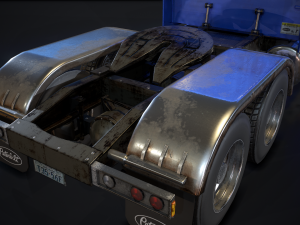 american peterbilt truck - lowpoly Modello 3D