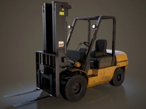 forklift - low poly 3D Model