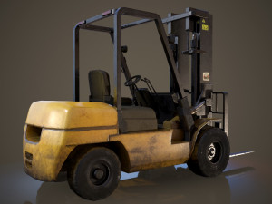 forklift - low poly 3D मॉडल
