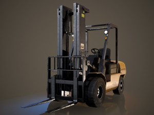 forklift - low poly 3D मॉडल