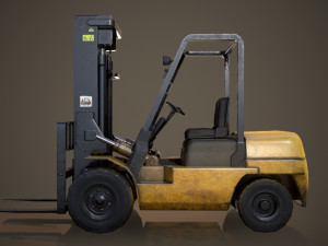 forklift - low poly 3D मॉडल