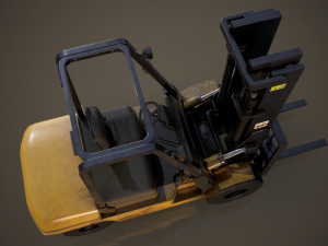 forklift - low poly 3D मॉडल
