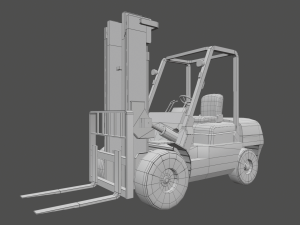 forklift - low poly 3D मॉडल