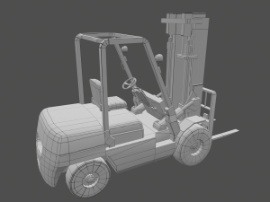 forklift - low poly 3D मॉडल