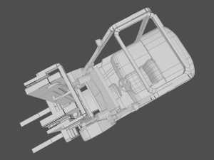 forklift - low poly 3D मॉडल