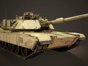 m1a2 abrams tank - low poly 3D Model