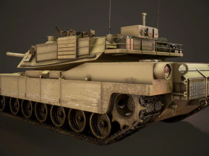 m1a2 abrams tank - low poly 3D Model