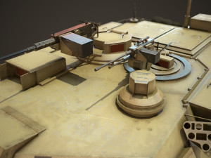 m1a2 abrams tank - low poly Model 3D