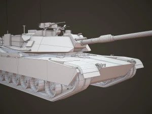 m1a2 abrams tank - low poly 3D Model