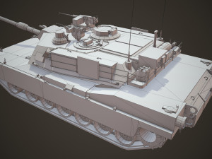 m1a2 abrams tank - low poly Model 3D