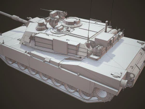 m1a2 abrams tank - low poly 3D Model