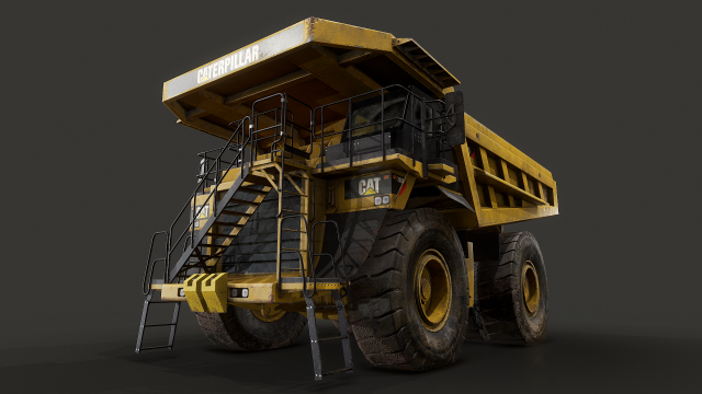mining dump truck - low poly Modelo 3D .c4d .max .obj .3ds .fbx .stl .blend 