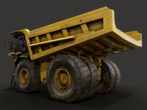 mining dump truck - low poly Modelo 3D