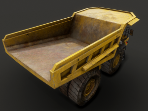 mining dump truck - low poly Modelo 3D