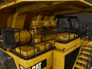 mining dump truck - low poly 3D Model