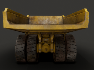 mining dump truck - low poly Modelo 3D