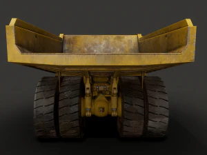 mining dump truck - low poly 3D Model