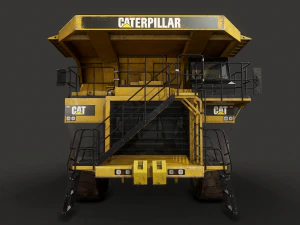 mining dump truck - low poly 3D Model