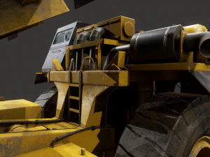 mining dump truck - low poly 3D Model