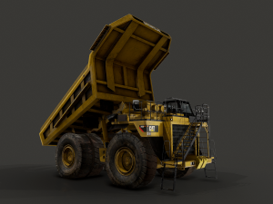 mining dump truck - low poly Modelo 3D
