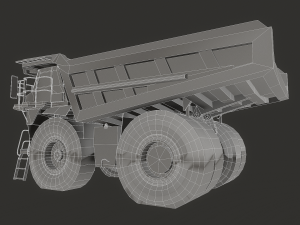 mining dump truck - low poly Modelo 3D