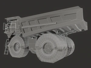 mining dump truck - low poly 3D Model