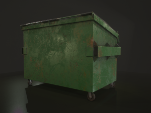 dumpster with garbage bags - lowpoly 3D Model